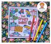 Image 1 of For Frogs sake (18+) colouring book (Frog & friends - A bold and calm colouring book)