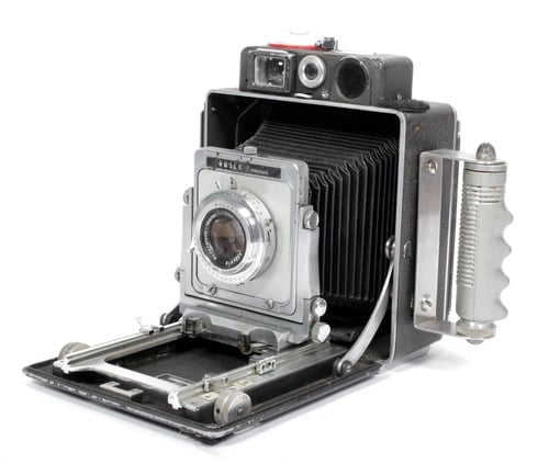 Image of Busch Pressman D Rangefinder 4X5 Camera w/ 127mm lens + film + holders #0684