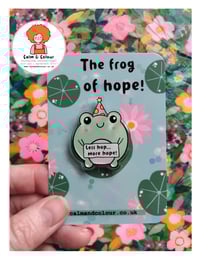 Frog of hope pin badge 