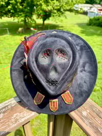 Image 1 of Skull Crown Stained Glass Halo Hat