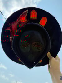 Image 5 of Skull Crown Stained Glass Halo Hat