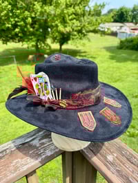 Image 2 of Skull Crown Stained Glass Halo Hat