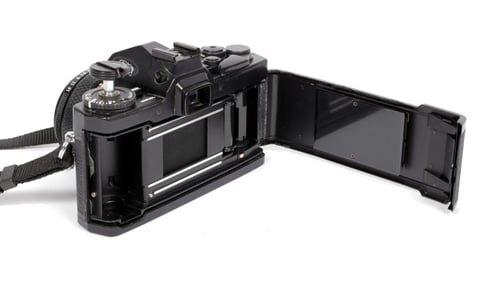 Image of Olympus OM-4 Program 35mm film SLR camera with 50mm F1.8 lens #0718 