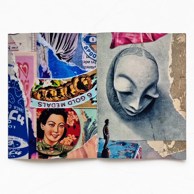 ‘abstract alchemy’ mini zine – shape and colour collage chemistry Image 3