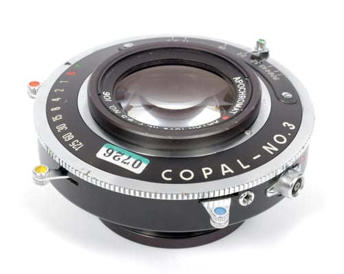 Image of Goerz Apochromat [Red Dot] Artar 16.5" [420mm] F9.5 Lens Copal #3 shutter #0726 
