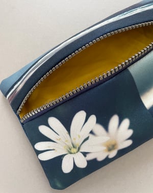 Image of Stitchwort seascape, rectangular zipper purse