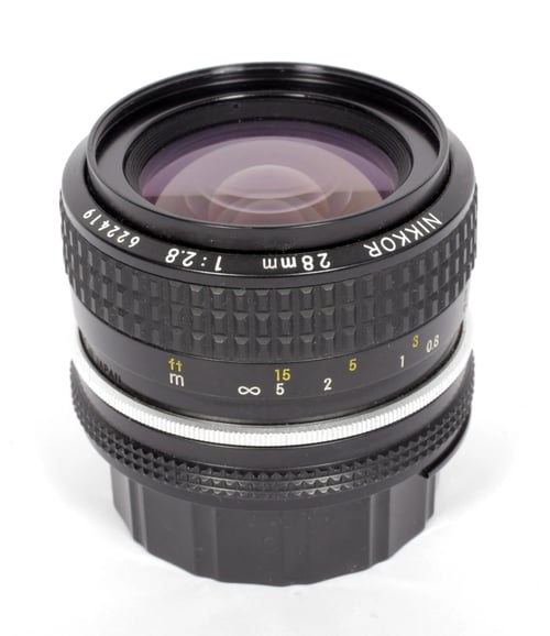 Image of Nikon NIKKOR 28mm F2.8 AI lens for all nikon F mount camera bodies #0739