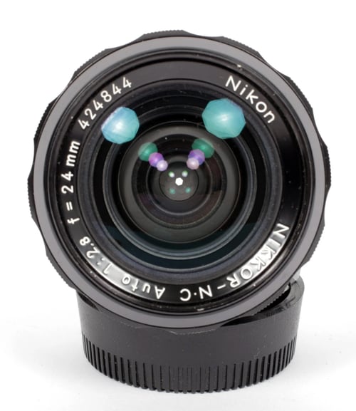 Image of Nikon NIKKOR N-C 24mm F2.8 AI lens for all nikon F mount camera bodies #0738