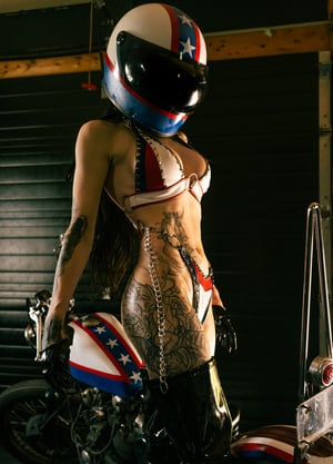 Image of Toxic Vision Evel leather bikini top