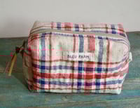 Image 1 of Small Fabric Makeup Bag – Vintage Fabric, Everyday Zipper Pouch