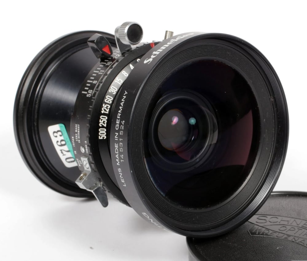 Image of Schneider Super Angulon MC 75mm F5.6 Lens in Copal #0 Shutter #0763