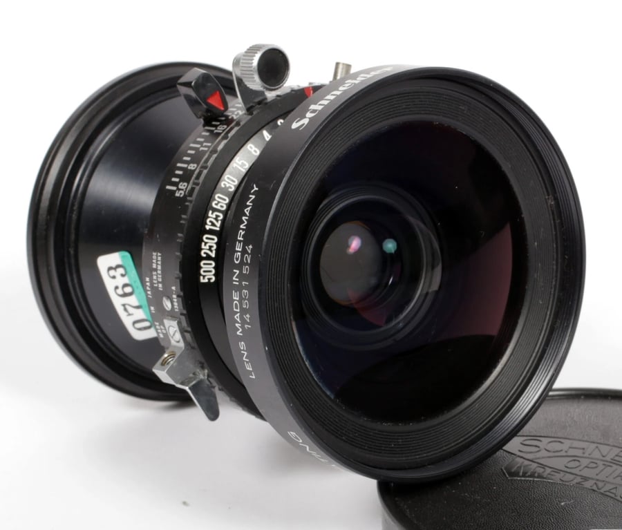 Image of Schneider Super Angulon MC 75mm F5.6 Lens in Copal #0 Shutter #0763