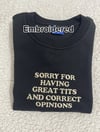 GREAT TITS AND CORRECT OPINIONS SWEATER