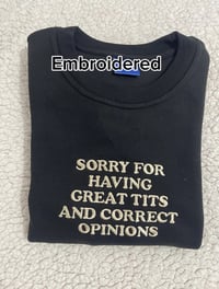 Image 1 of GREAT TITS AND CORRECT OPINIONS SWEATER