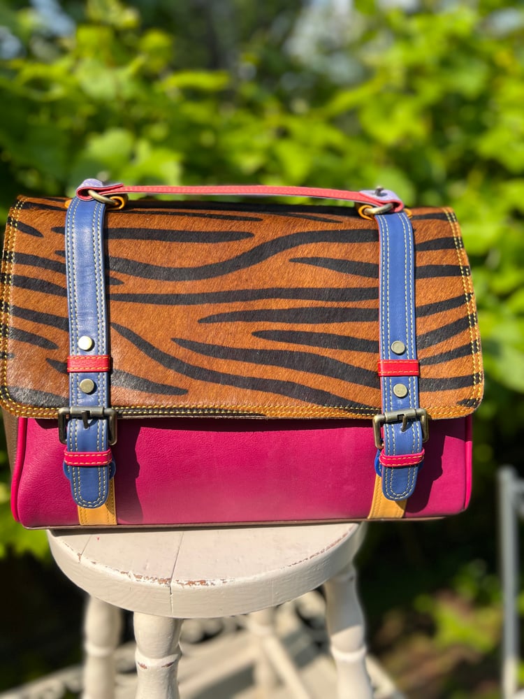 Image of Harlequin Collection - Multi-Coloured Recycled Leather #50D