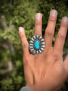 Sonoran Gold with sliver clusters ring 