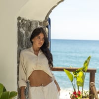 Image 3 of ÉFÉMÈRE Raw Almond Tailored Linen Shirt 