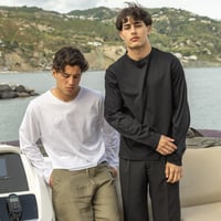 Image 3 of ÉFÉMÈRE Shininig Black Tailored Cotton Light Longsleeve