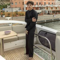 Image 2 of ÉFÉMÈRE Shininig Black Tailored Cotton Light Longsleeve