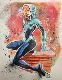Image 1 of “Stay Sharp, Stay Ghost” — 11x14 Original Art