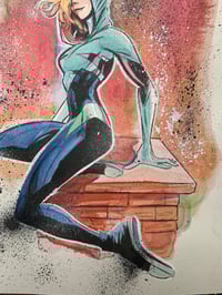 Image 4 of “Stay Sharp, Stay Ghost” — 11x14 Original Art