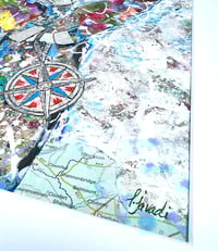 Image 2 of Harriet, 9x12 Acrylic and Collage Painting, 11x14 matted, Abstract Angels,