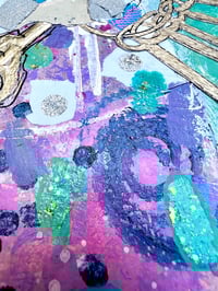 Image 2 of Zita,  9x12 Acrylic and Collage Painting, 11x14 matted, Abstract Angels,