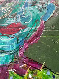 Image 2 of Beatrice, 11x14 Acrylic Painting, 16X20 matted, Abstract Faces, Abstract Woman