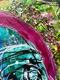 Image 3 of Beatrice, 11x14 Acrylic Painting, 16X20 matted, Abstract Faces, Abstract Woman