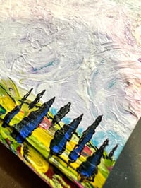 Image 3 of Cielo Tuscano III, 8x5.5 Acrylic Painting, 8x10 matted, Abstract Tuscan Landscape