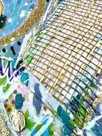 Image 4 of Galene, 8x10 Acrylic and Collage Painting, 11x14 matted, Abstract Angels,