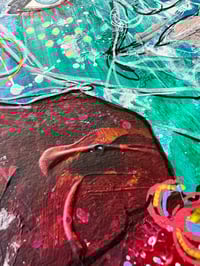 Image 2 of Cay, 11x14 Acrylic Painting, 16X20 matted, Abstract Faces, Abstract Woman