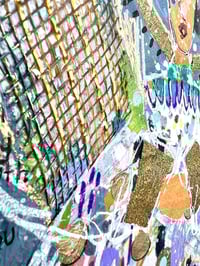 Image 6 of Galene, 8x10 Acrylic and Collage Painting, 11x14 matted, Abstract Angels,