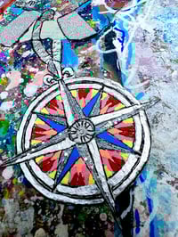 Image 7 of Harriet, 9x12 Acrylic and Collage Painting, 11x14 matted, Abstract Angels,