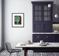 Image 4 of Cay, 11x14 Acrylic Painting, 16X20 matted, Abstract Faces, Abstract Woman