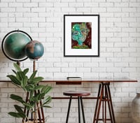 Image 5 of Cay, 11x14 Acrylic Painting, 16X20 matted, Abstract Faces, Abstract Woman