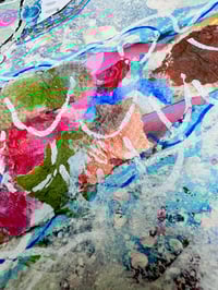Image 10 of Harriet, 9x12 Acrylic and Collage Painting, 11x14 matted, Abstract Angels,