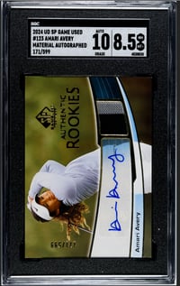 Image 1 of 2024 Upper Deck UP SP Game Used #123 Amari Avery Material Autographed /599