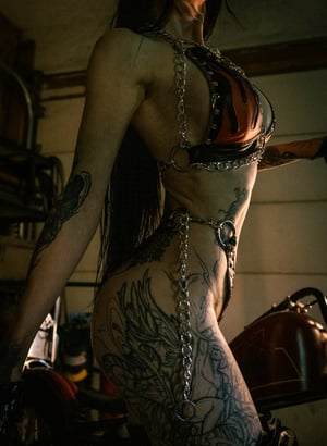 Image of Toxic Vision Mean Streak leather bikini set