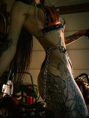 Image of Toxic Vision Mean Streak leather bikini set