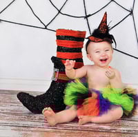 Image 2 of Witch Tutu Girl’s Halloween WitchyTulle Skirt Costume 