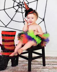 Image 4 of Witch Tutu Girl’s Halloween WitchyTulle Skirt Costume 