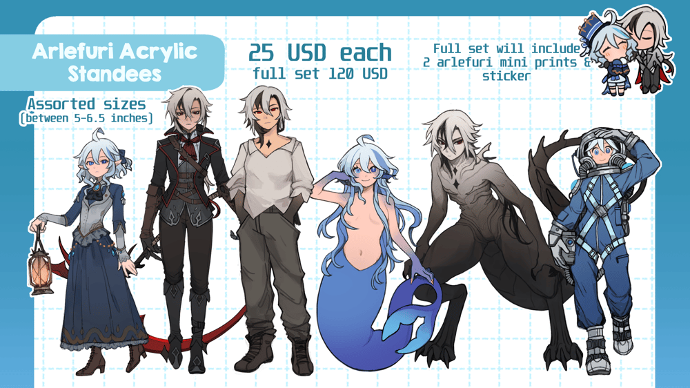 Image of [PRE-ORDER] Arlefuri Acrylic Standees