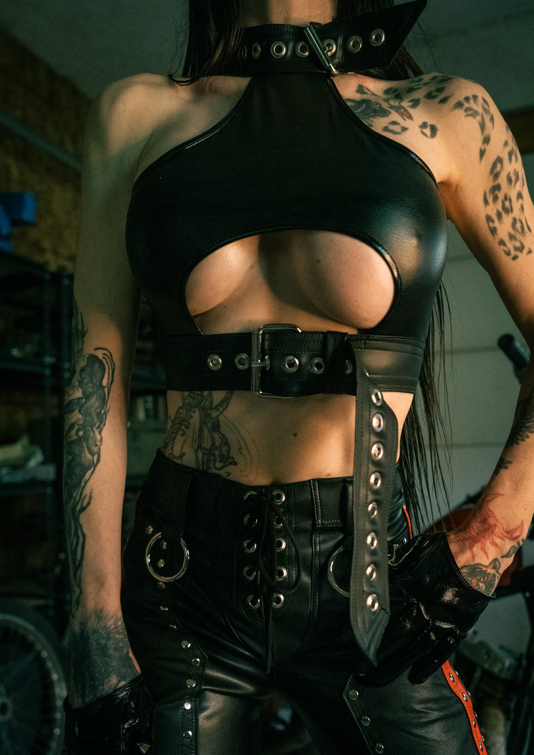 Image of Toxic Vision Hellbent buckle halter top