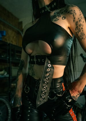 Image of Toxic Vision Hellbent buckle halter top