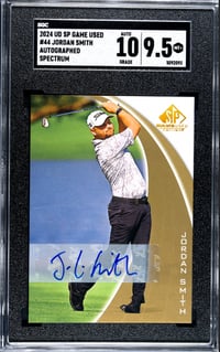 Image 1 of 2024 Upper Deck UD SP Game Used #44 Jordan Smith Autographed Spectrum