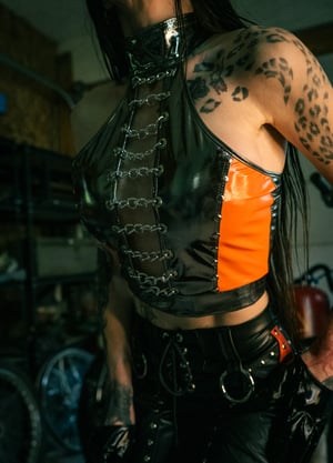 Image of Toxic Vision Chrome on Chrome halter top