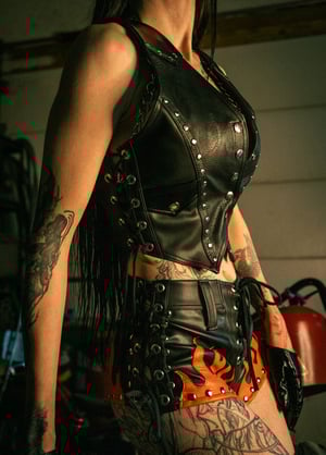 Image of Toxic Vision Hellbent faux-leather vest