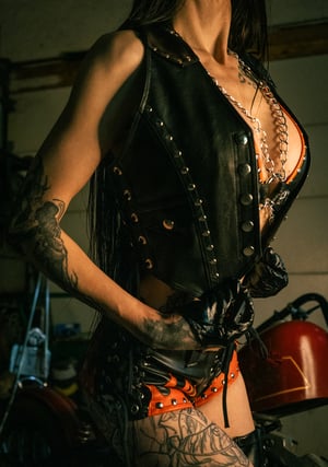Image of Toxic Vision Hellbent faux-leather vest