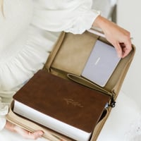 Image 3 of Floral Bible Cover - Vegan Leather 